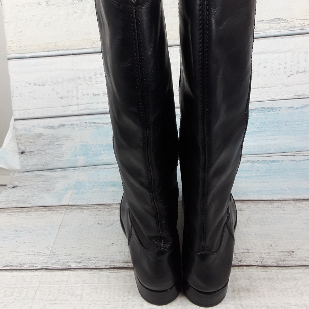 Frye 4015 Women's Tall Riding BlackLeather Boots - Picture 6 of 8